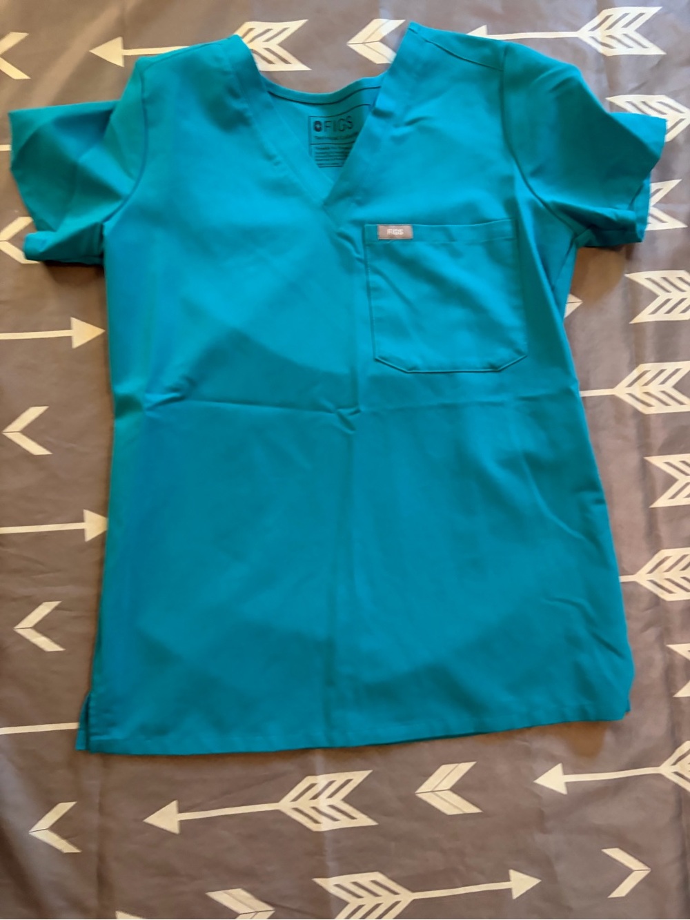 FIGS Teal V-Neck Catarina